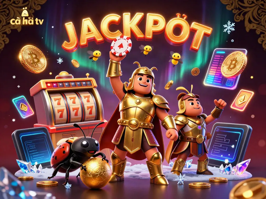 Experience the vibrant action of cà khịa tv with a dynamic 3D illustration celebrating casino themes and gameplay.
