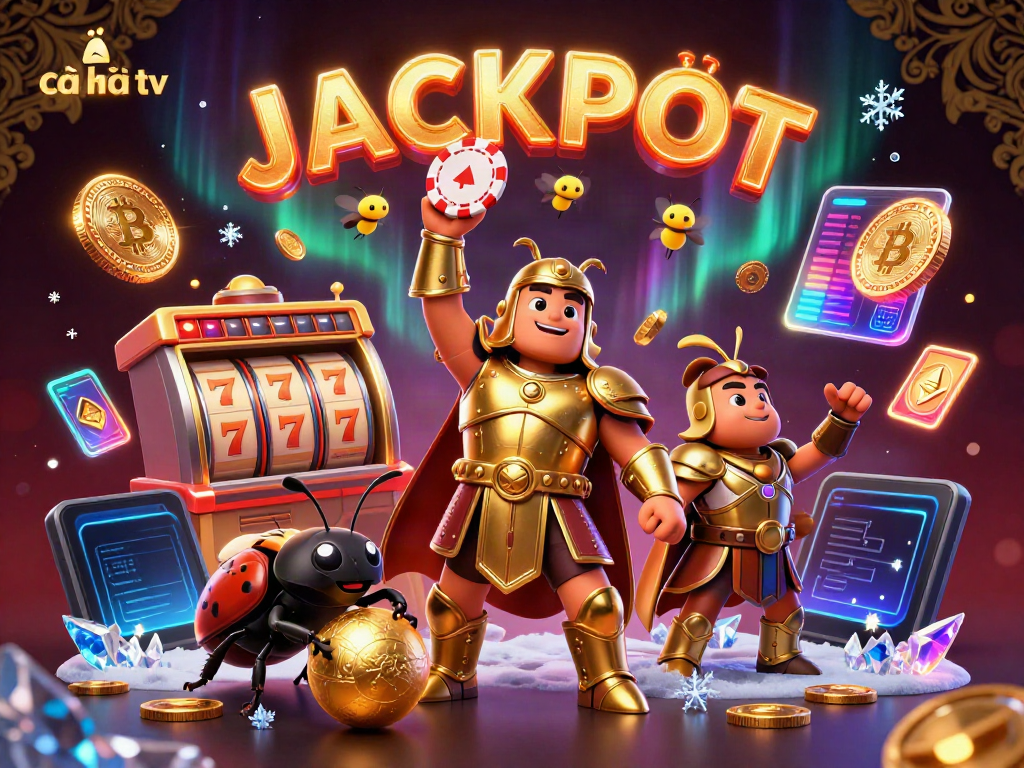 Experience the vibrant action of cà khịa tv with a dynamic 3D illustration celebrating casino themes and gameplay.