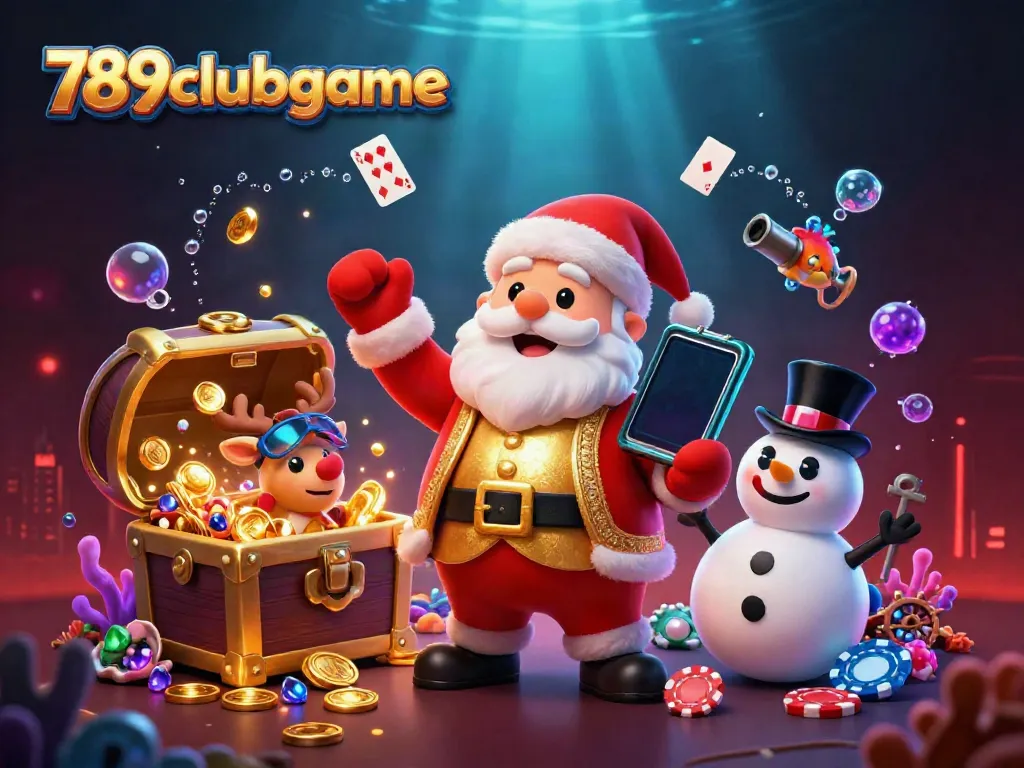Experience thrilling wins at 789clubgame with Santa, a poker chip snowman, and treasures galore!