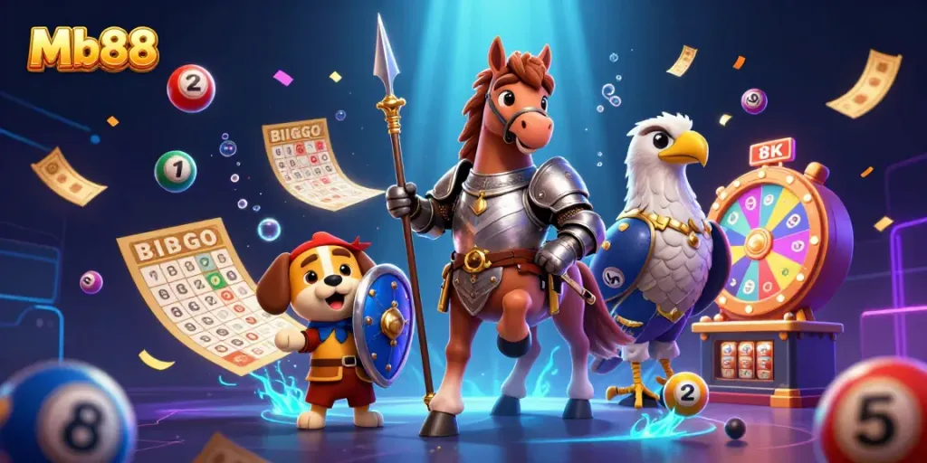 Experience thrilling moments with Mb88 as knights and lively game elements surround you.