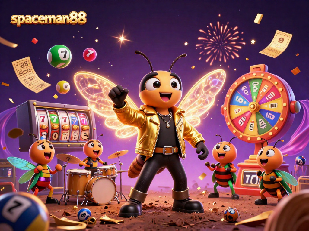 Experience the excitement of Spaceman88 with vibrant slot reels and dynamic game elements.