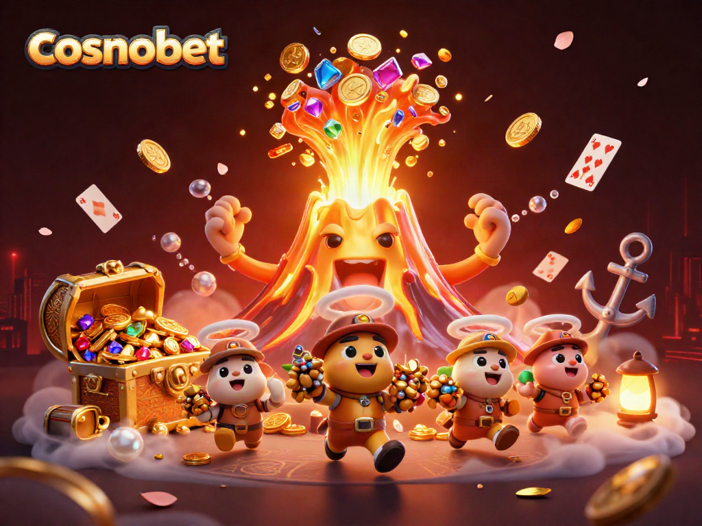 Experience thrilling wins at cosmobet with a triumphant volcano showering treasures and adventure.