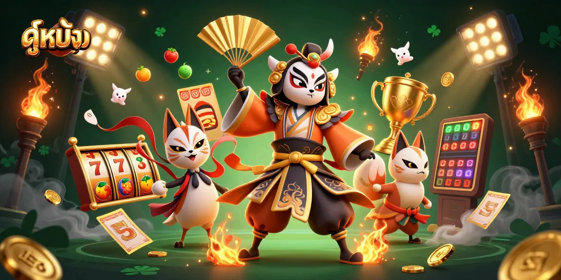 Experience ดูหนังใหม่ with stunning visuals and engaging casino elements in a vibrant 3D illustration.