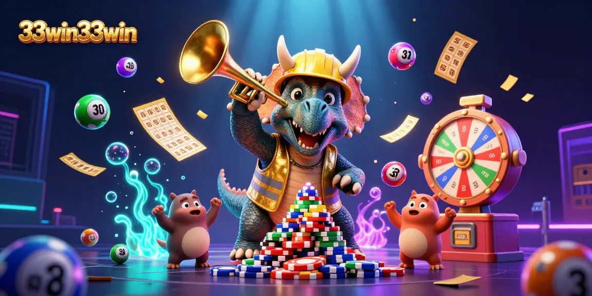 Engage with 33win33win's vibrant gaming atmosphere, featuring cheerful characters and exciting elements.
