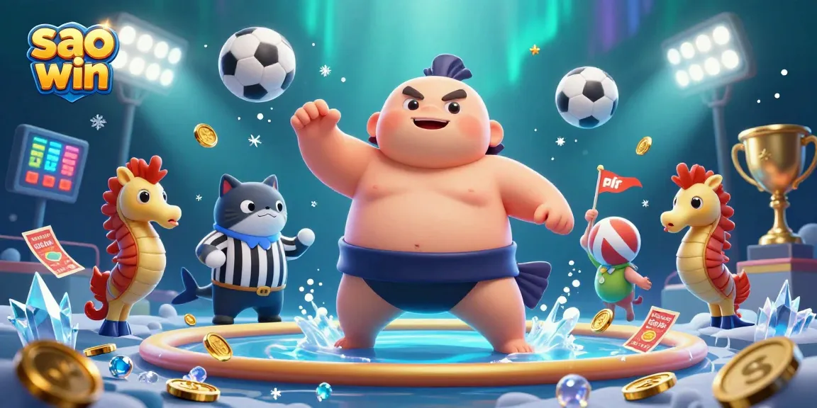 Sao win offers an exciting underwater sports betting scene with vibrant characters and dynamic game elements.