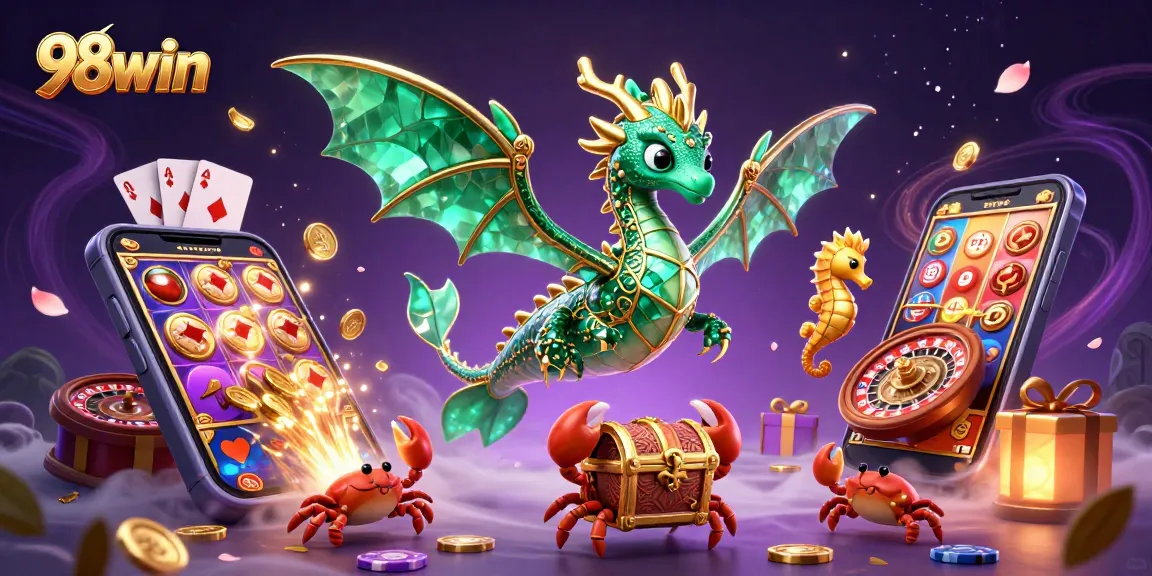 Experience 98win with thrilling slot action featuring a sea dragon and treasure!