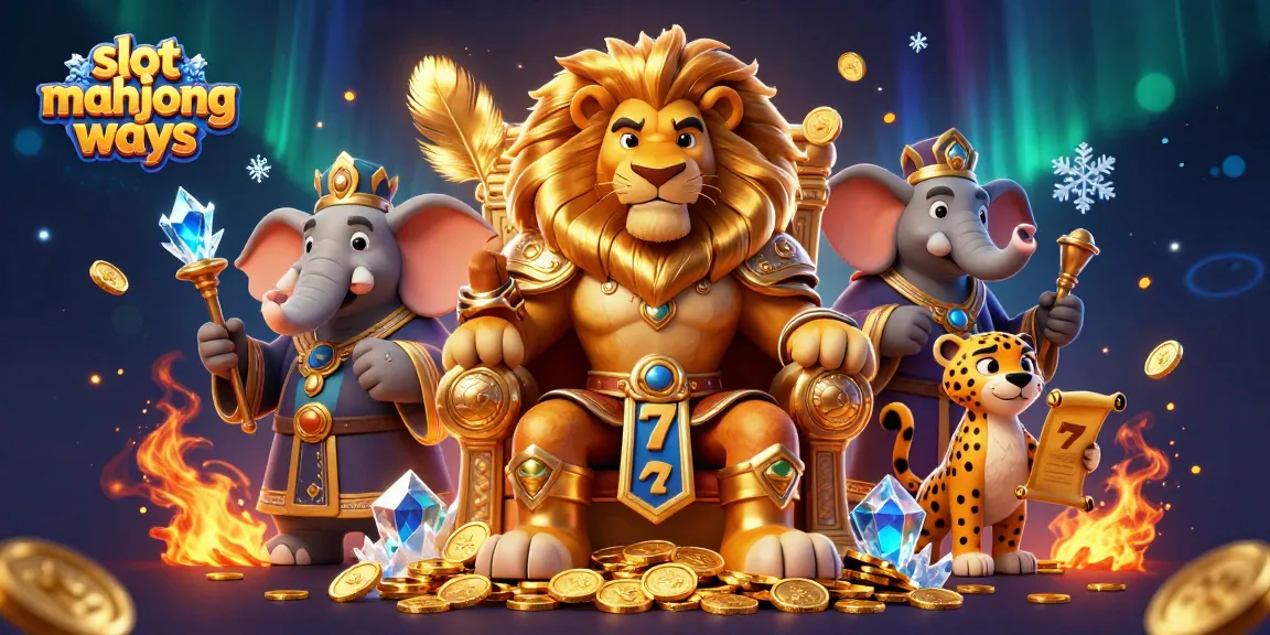 Experience the thrill of slot mahjong ways with a fierce lion king, wise elephant, and swift cheetah.