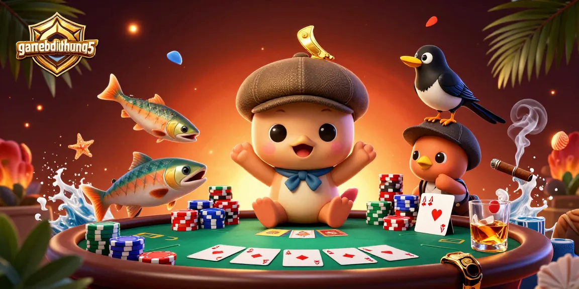 Play poker and win big with gamebaidoithuong5's exciting characters and vibrant casino atmosphere