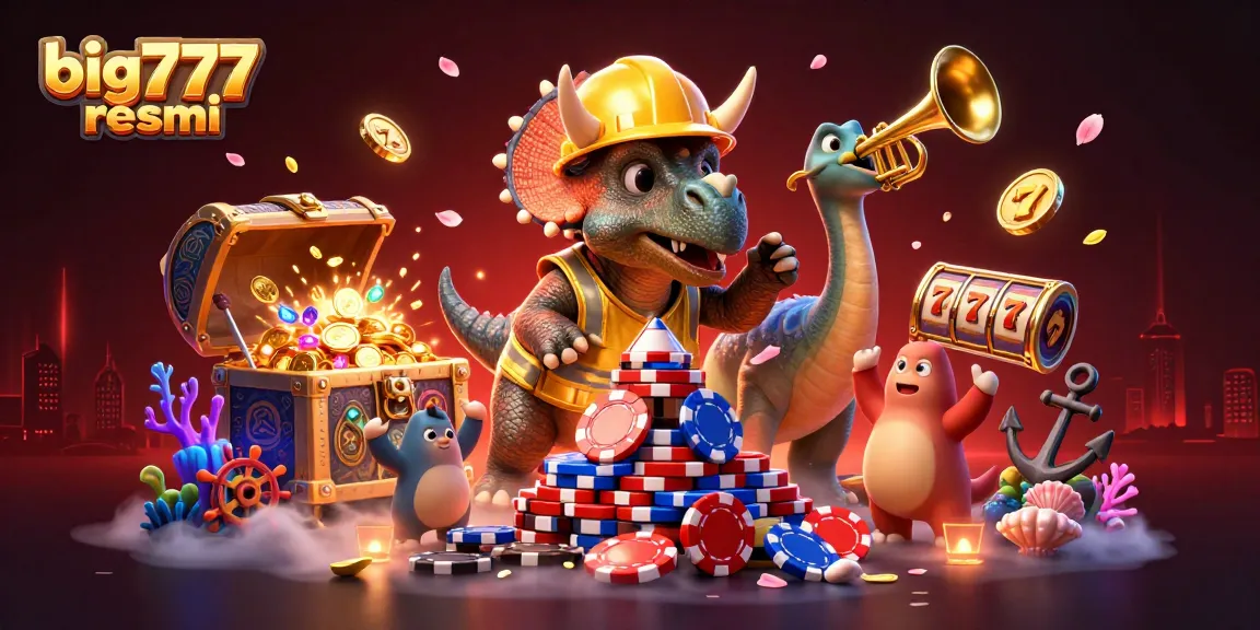 Engage with exciting features of big777 resmi as characters build a pile of poker chips.