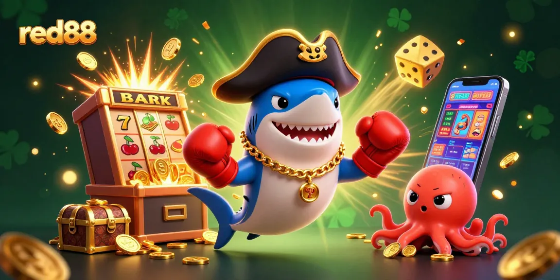Experience exciting wins with red88 featuring a lively pirate-themed 3D casino scene.