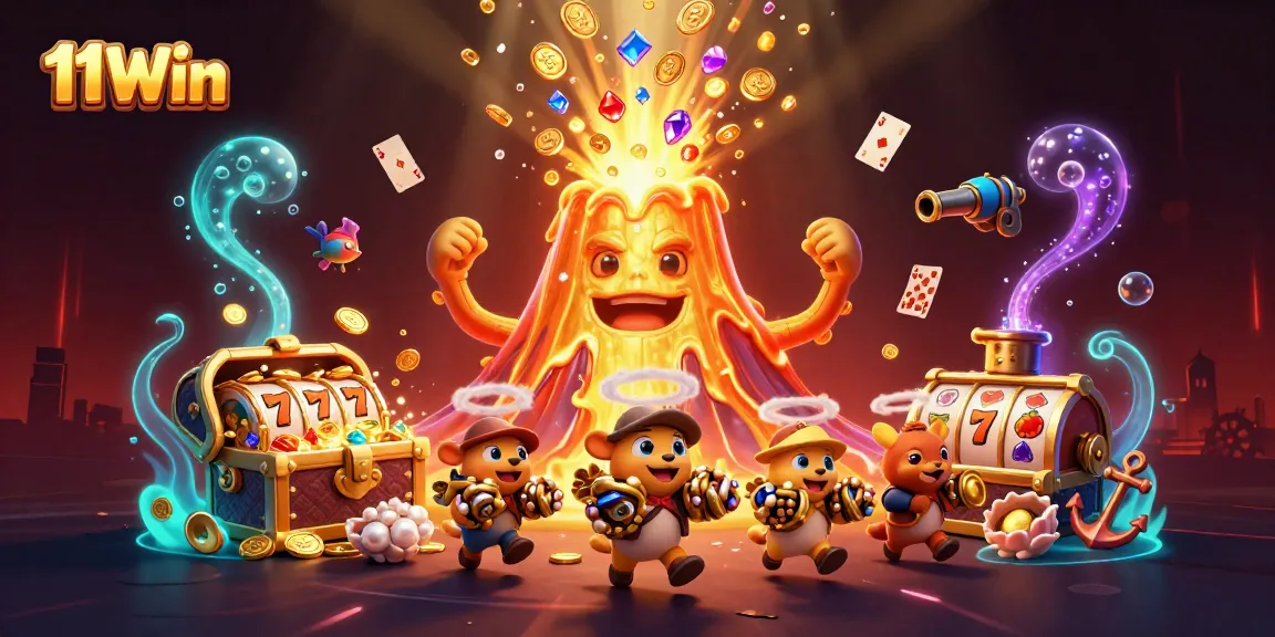 Join the excitement of 11Win with golden treasures and casino-themed adventure.