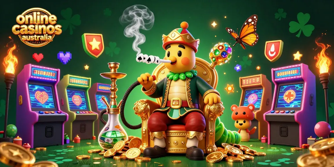Engage with online casinos Australia through vibrant 3D gaming scenes that depict a unique casino atmosphere.